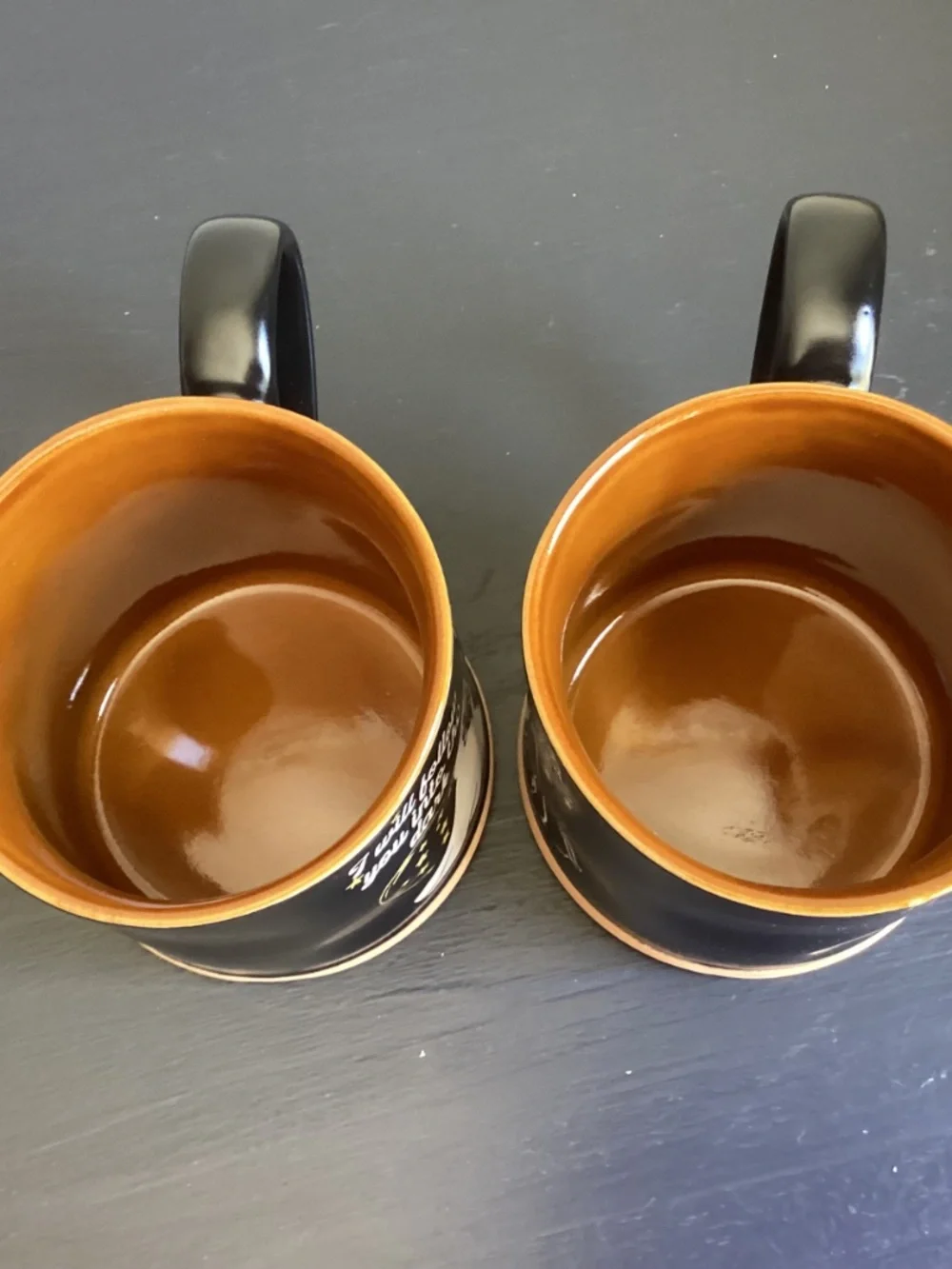 Brand New Set of 2 Spectrum Halloween Embossed Mugs “I will follow you into..”